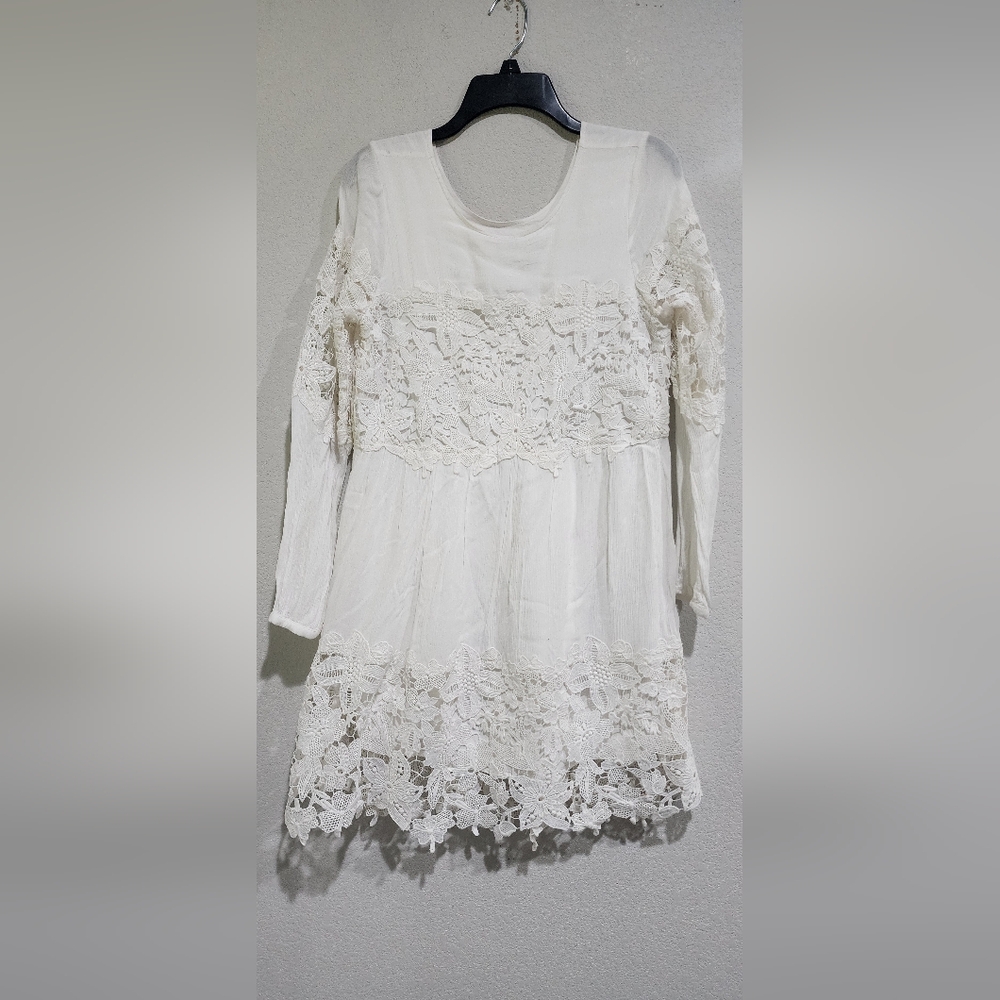 Abercrombie & Fitch Classic White Lace Mini Dress Size S - Picture 2 of 15